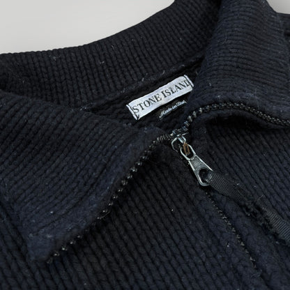 Stone Island AW/98 Heavy Wool Cable Knit Zip Up XL