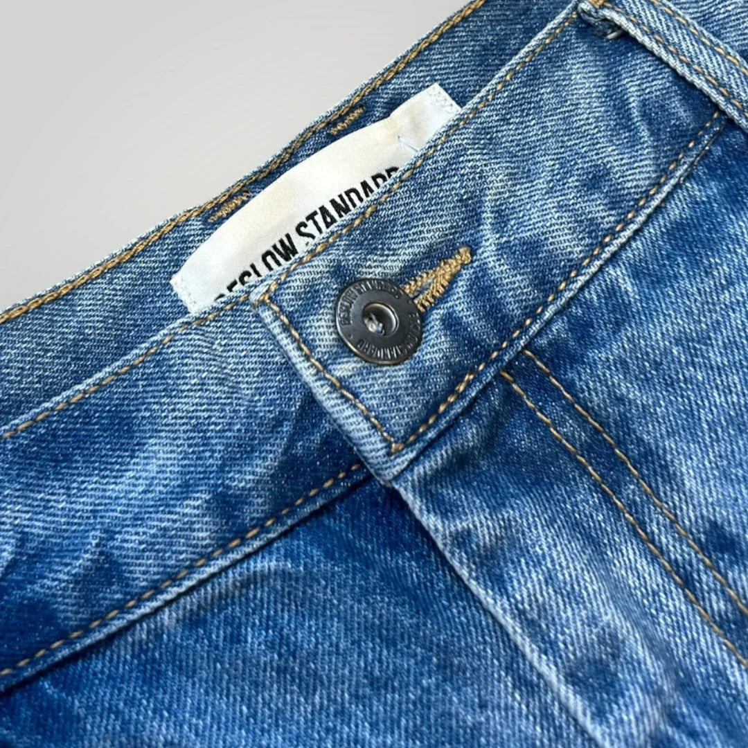 Beslow Korea Wide Light Wash Jeans 34x31