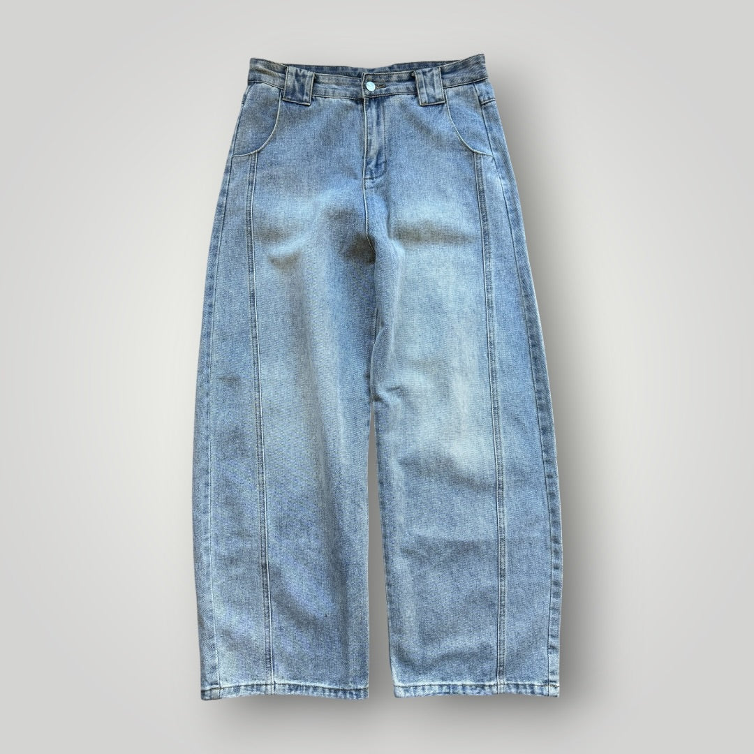 Uniform Bridge Light Wash Denim Wide Pants 32x32