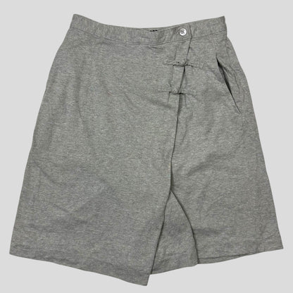 Comme Des Garçons Tricot 1992 Grey Cotton Asymmetric Toggle Skirt - M | Default Title, Grey