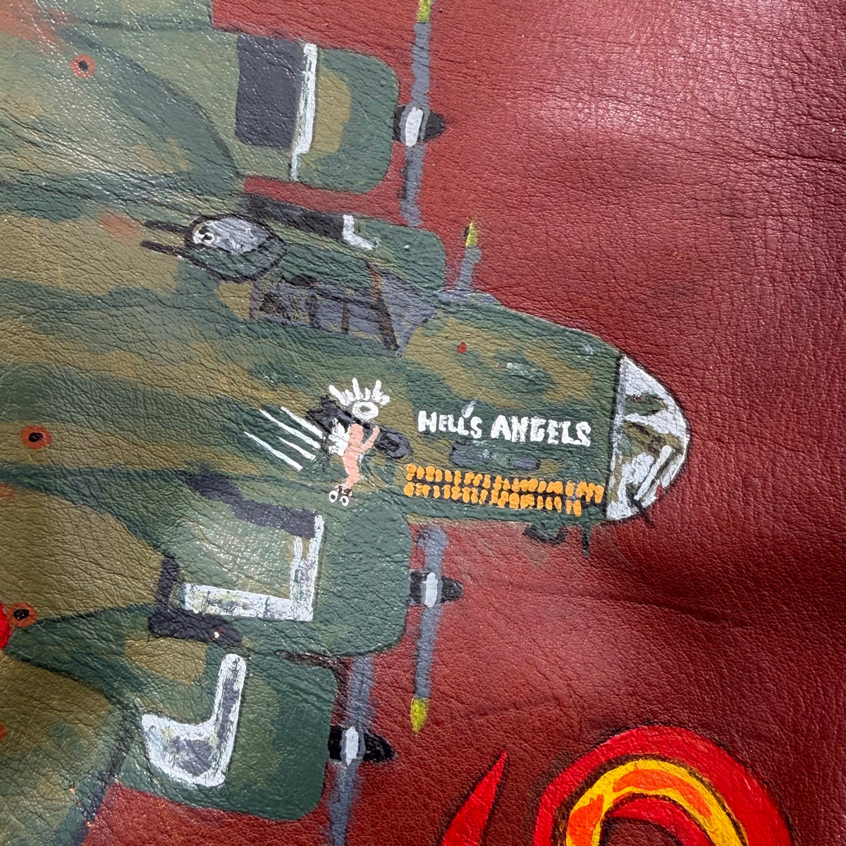 1960s schott hells angels leather souvenir flight jacket | O/S, Brown