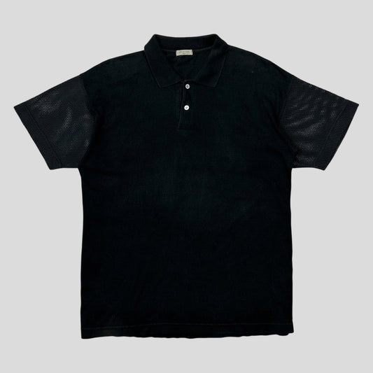 Comme Des Garçons Homme 90’s Mesh Arm Short Sleeve Shirt - L