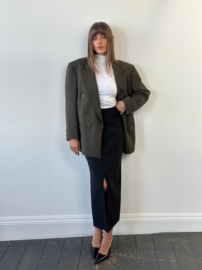 Christian Dior Monsieur 1980s Pure Wool Double Breasted Blazer - 41R/XL