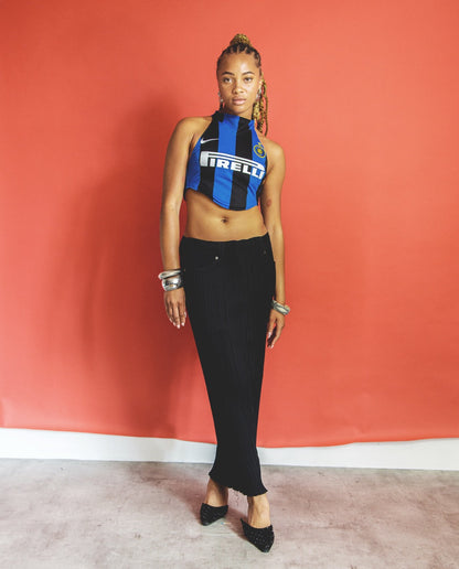 VT Rework: Inter Milan Drawstring Halter Top