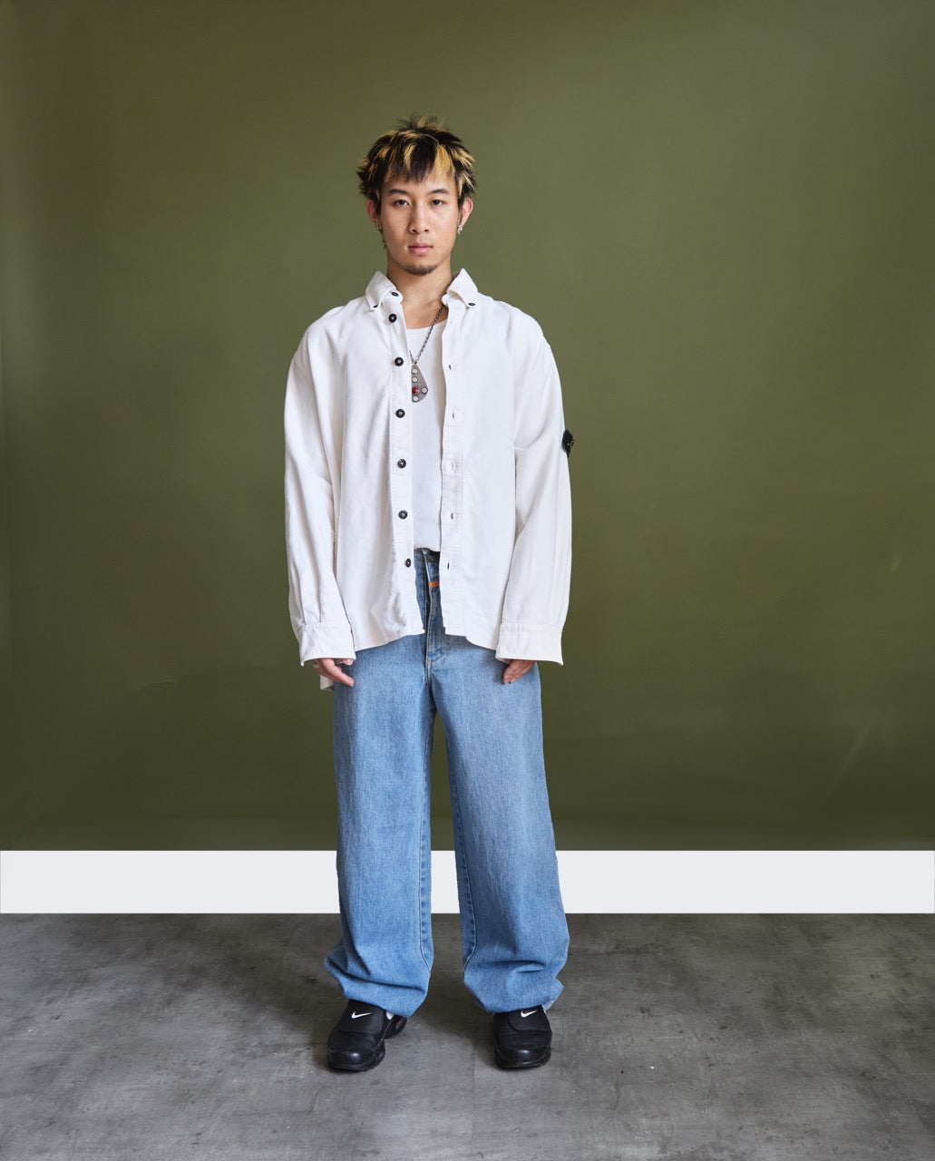 AW1996 Stone Island White Heavy Cotton Overshirt