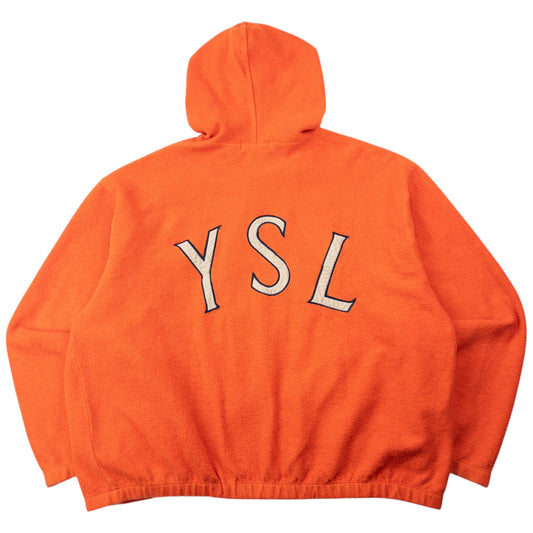 Vintage 2000s YSL Yves Saint Laurent Zip Up Fleece Jacket Size XXL | XXL, Orange