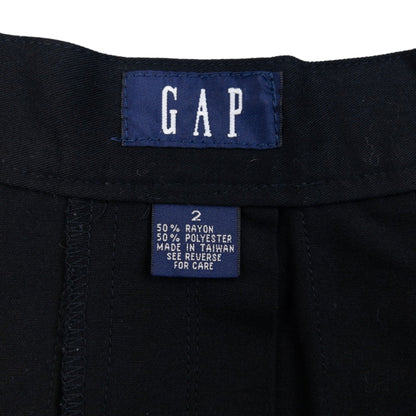 Vintage 90s GAP Pleated Wrap Mini Skirt Womens Size W24 | W24, Black