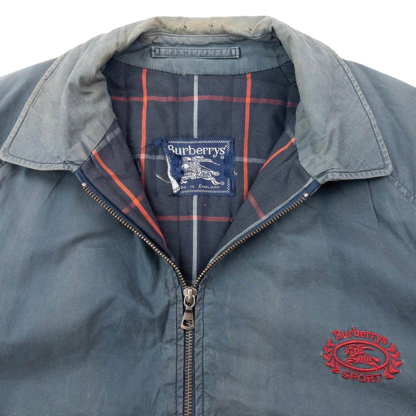 Vintage 90s Burberry Nova Check Lined Jacket Size L | Large, Grey