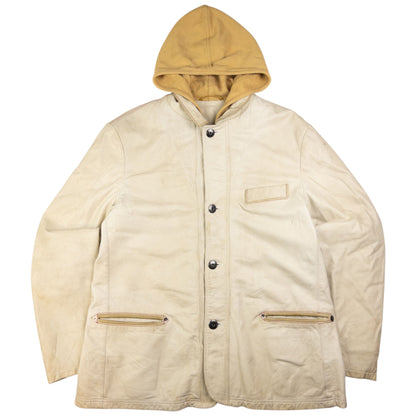 Vintage Armani Jeans Layered Leather Jacket Size XL