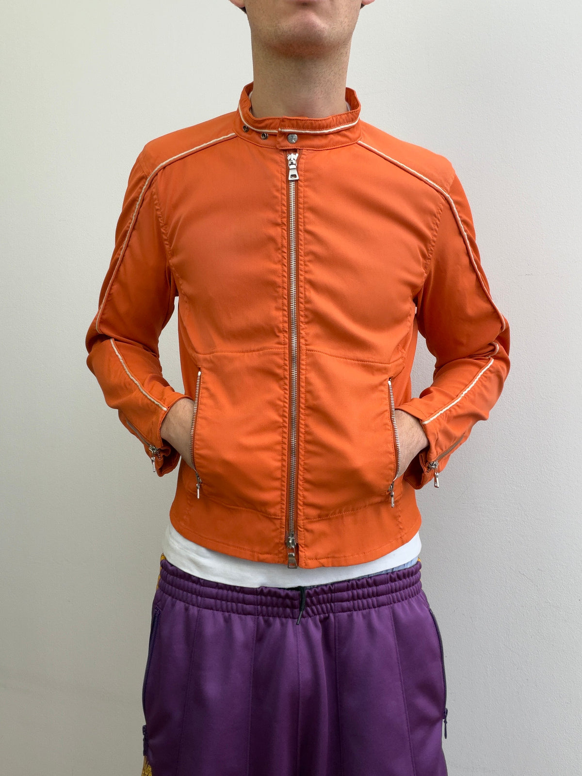 Prada Sport 00s Nylon Biker Jacket | Small, Red