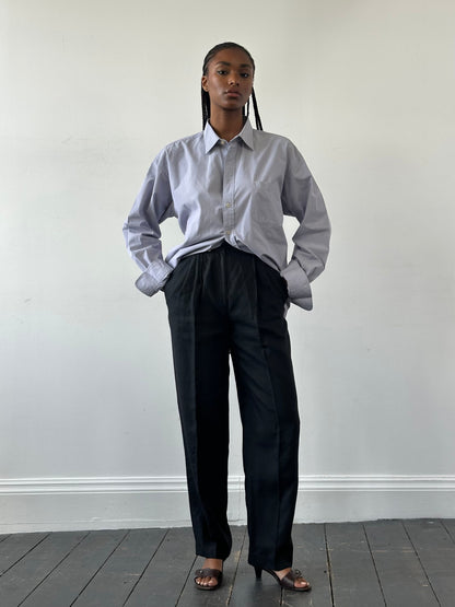 Gianni Versace 1980s Linen High Waisted Trousers - W24