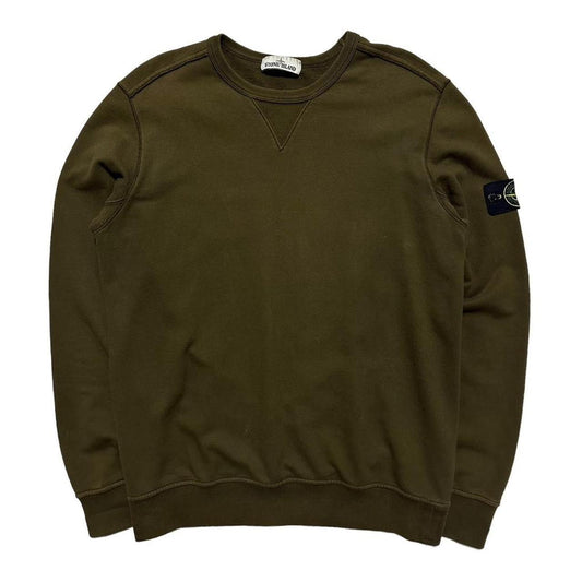 Stone Island Dark Green Pullover Crewneck