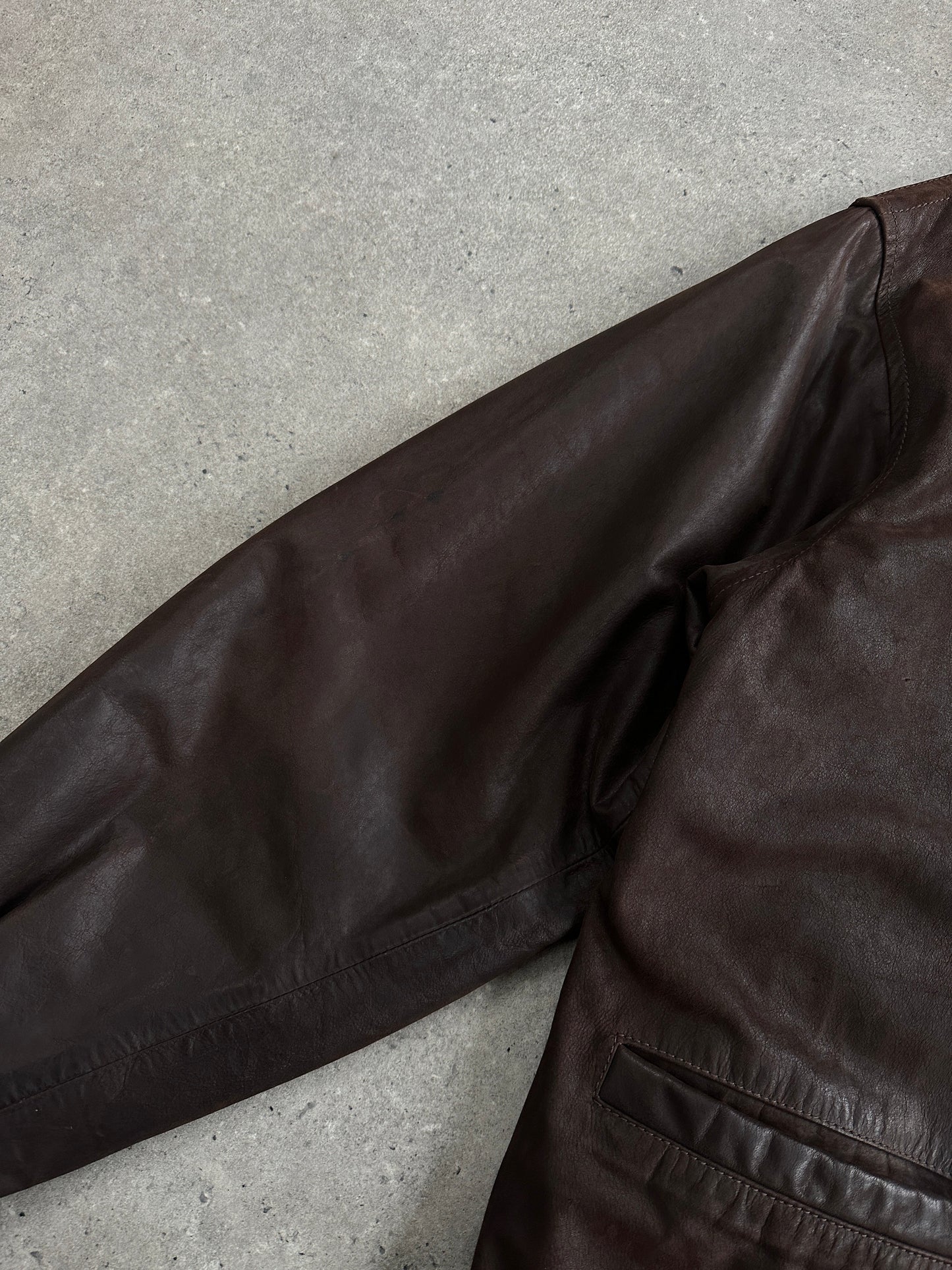 Versace Jeans Couture 1990s Boxy Leather Jacket - L