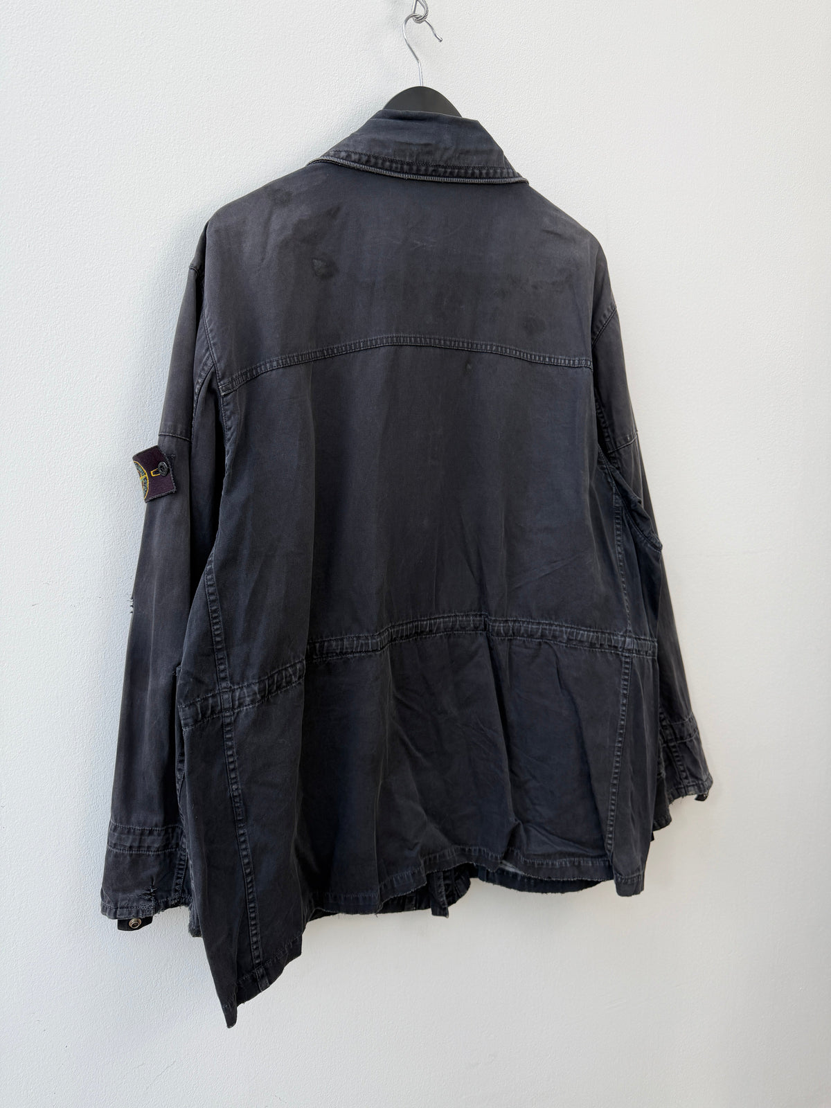Stone Island 00s Raso Gommato Field Jacket | X-Large, Charcoal