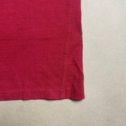 S/S 1985 Ruby Red Centre Compass Logo Smoke Stencil Graphic