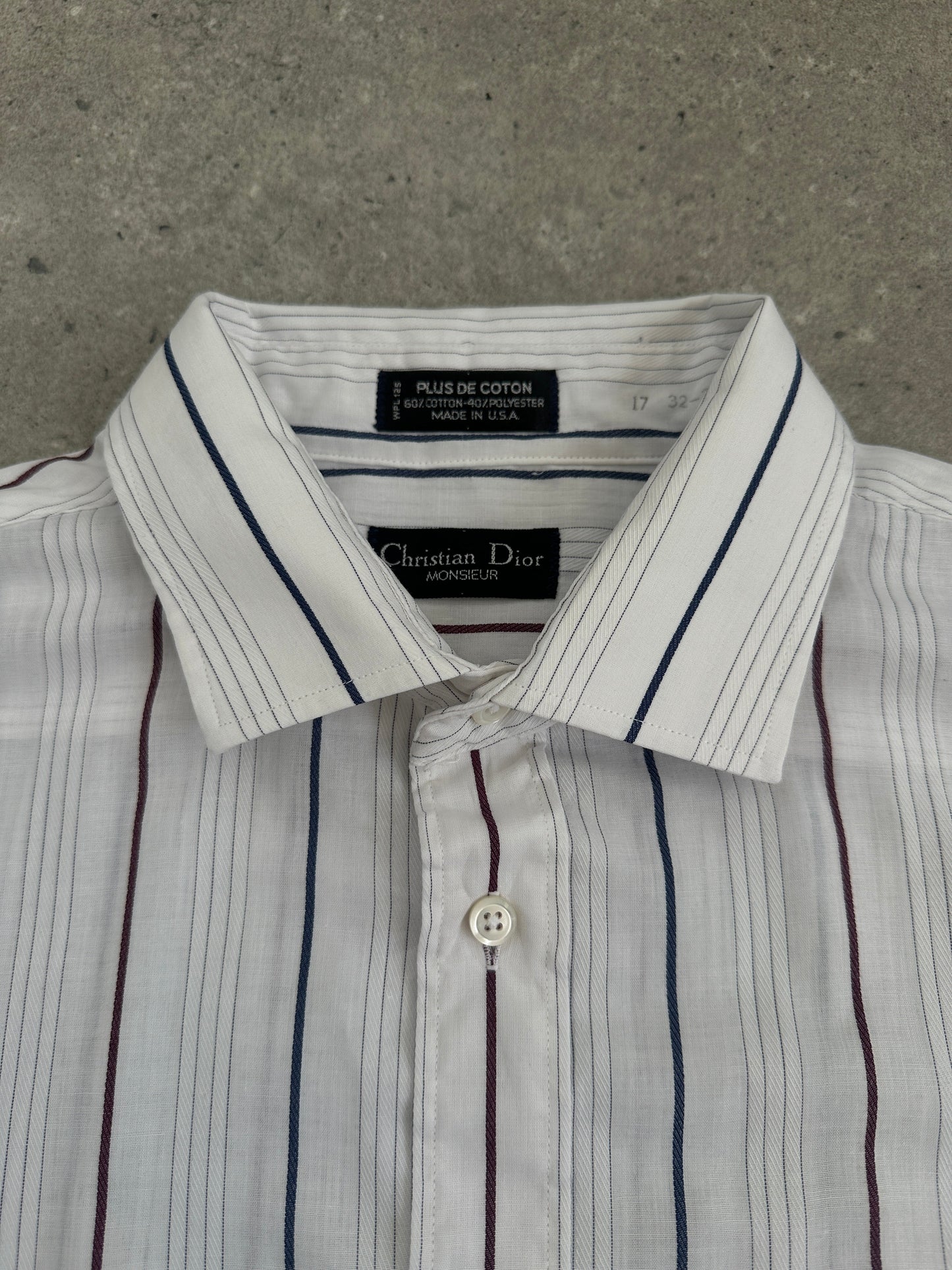 Christian Dior Monsieur Stripe Cotton Shirt - XL