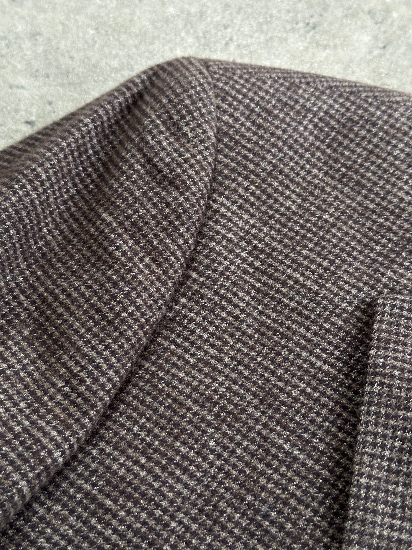 Vintage Pure Cotton Mini Check Single Breasted Blazer - 38R/M