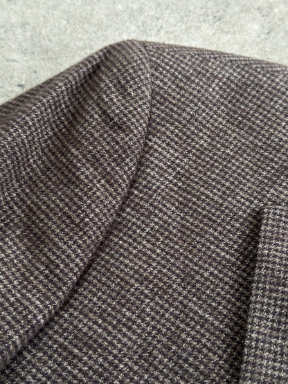 Vintage Pure Cotton Mini Check Single Breasted Blazer - 38R/M