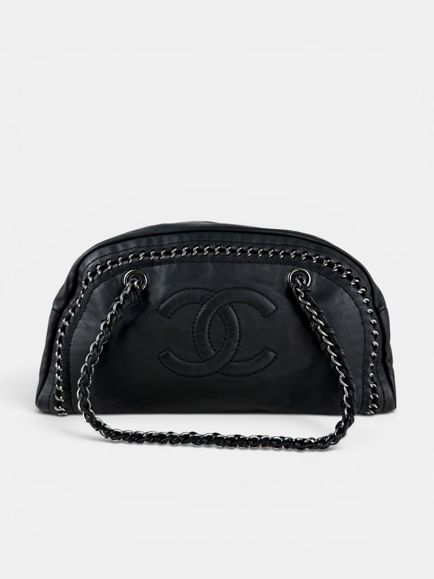 2005/2006 Chanel Luxe Ligne Black Lambskin Bowling Bag | O/S, Multicoloured