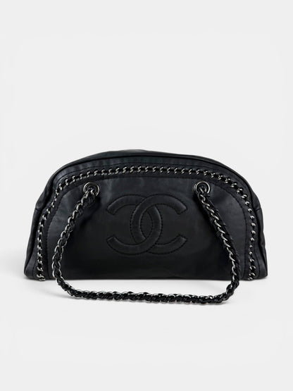 2005/2006 Chanel Luxe Ligne Black Lambskin Bowling Bag | O/S, Multicoloured