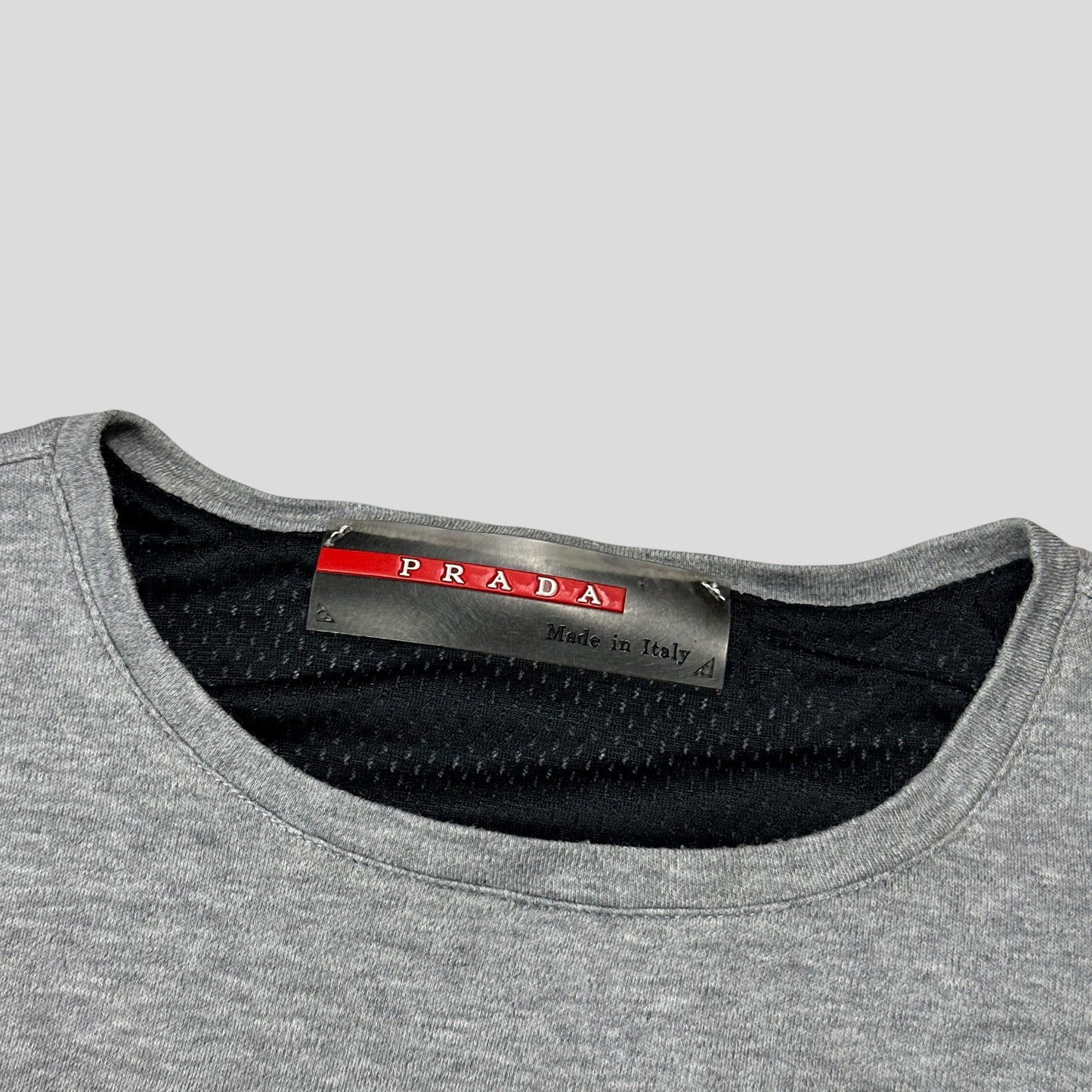Prada Sport SS99 Dual Layer Mesh Lined Cropped Sport Vest - M | Default Title, Grey