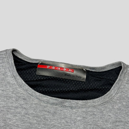 Prada Sport SS99 Dual Layer Mesh Lined Cropped Sport Vest - M | Default Title, Grey