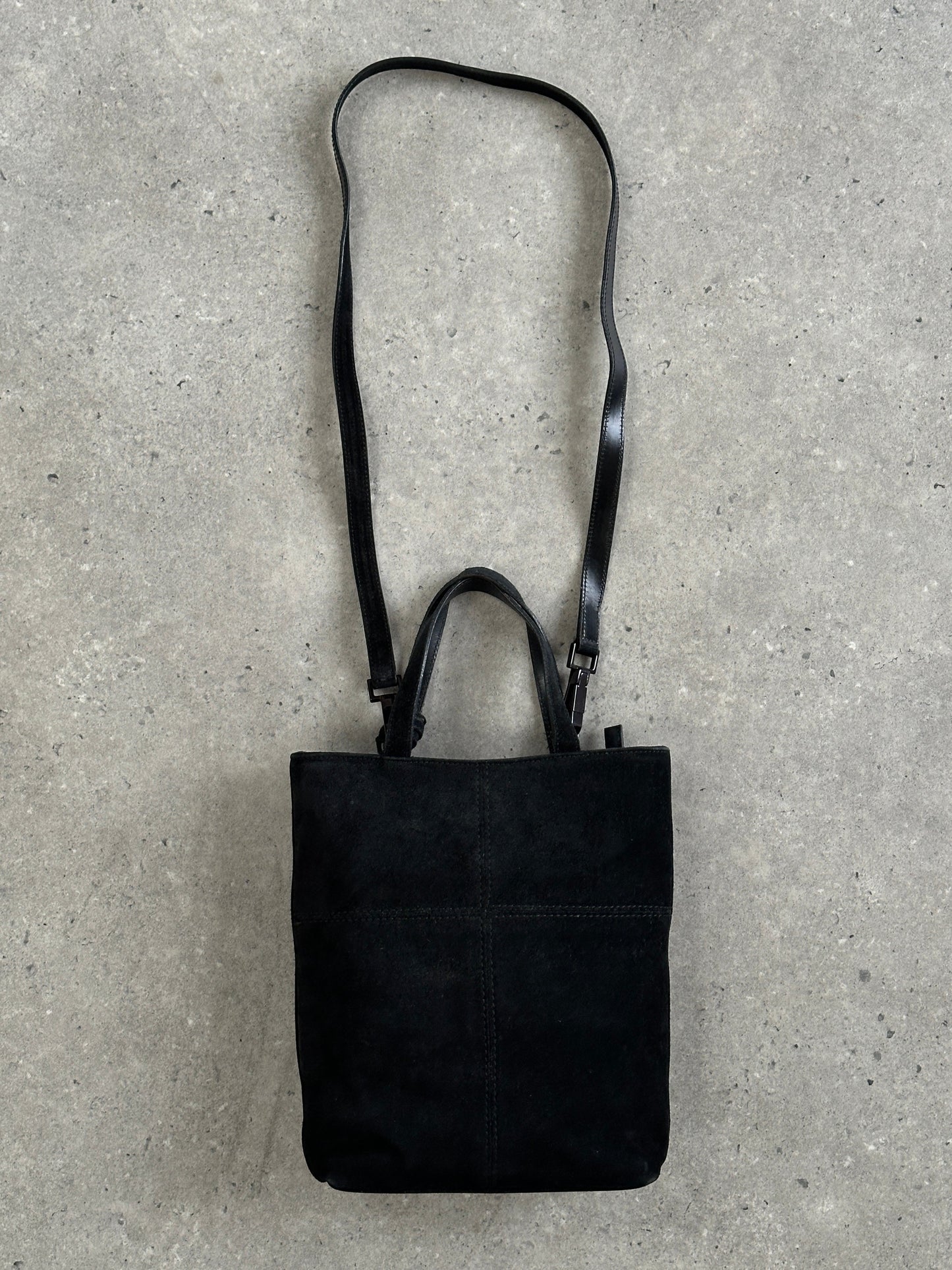 Gucci 2000s Suede Top Handle Crossbody Bag