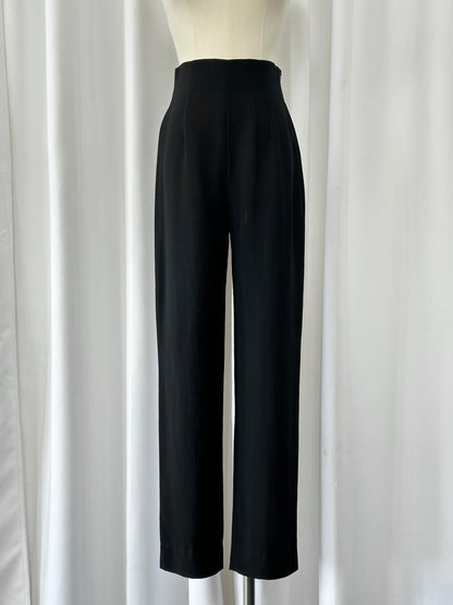 Max Mara 1990s Wool High Waisted Straight Leg Trousers - W24