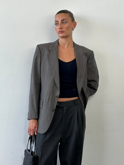 Christian Dior Monsieur 80s Stripe Single Breasted Blazer 38R/L