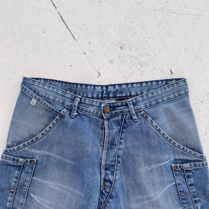 vintage levis engineered shorts | Blue, Red