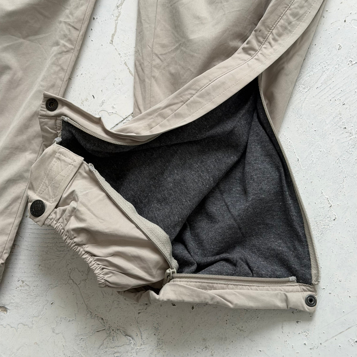 1990s armani jeans cotton snow trousers | O/S, Beige