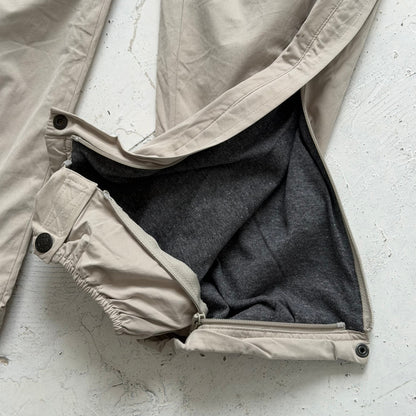 1990s armani jeans cotton snow trousers | O/S, Beige