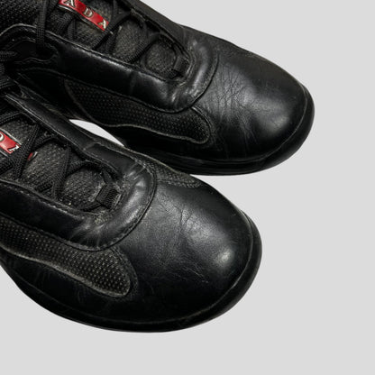 Prada Americas Cups Triple Black Leather - UK9/9.5