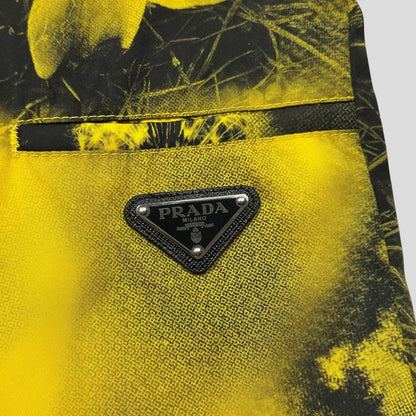 Prada x Raf Simons 2022 Re-Nylon Wolf Print Baggy Bermuda Shorts