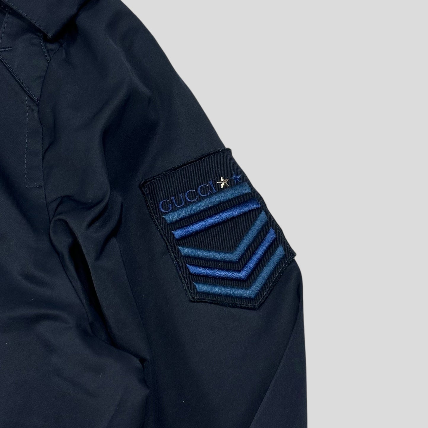 Gucci 2008 Military Web Stripe Navy Logo Jacket - IT50 (M/L) | Default Title, Navy