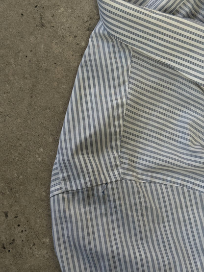 Christian Dior Chemises 1990s Cotton Striped Logo Shirt - S