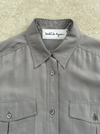 Vintage 1990s Relaxed Pure Silk Shirt - L