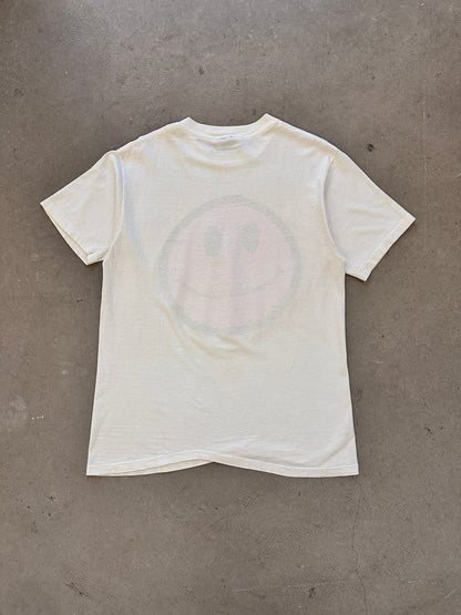 1980's Smiley T-Shirt - L | White, Red