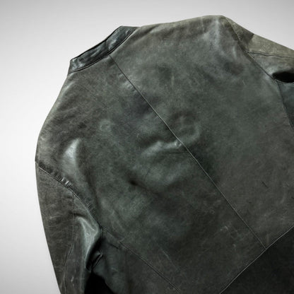 Kenzo Asymmetrical Zip Leather Jacket (1999-2003)