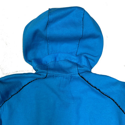 Stone Island Contrast Stitch Hoodie In Blue ( M )