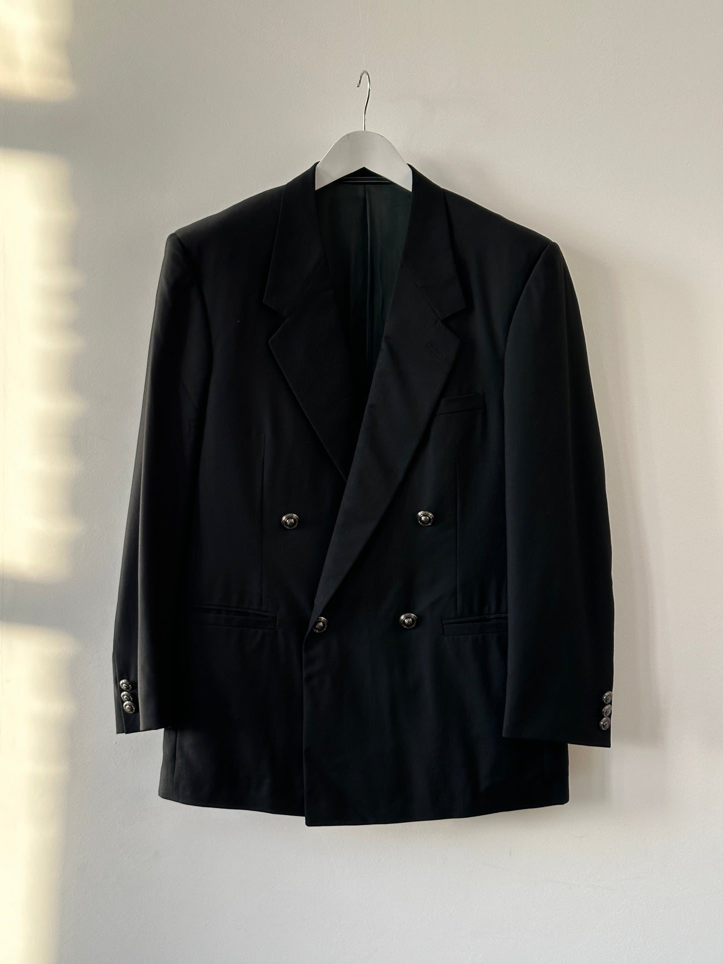 Gianni Versace 1990s Bespoke Medusa Button Double Breasted Blazer - 40R/L
