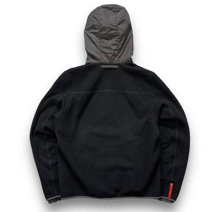 Early 2000's Prada Sport Hooded Fleece Jacket (M) | Default Title, Black