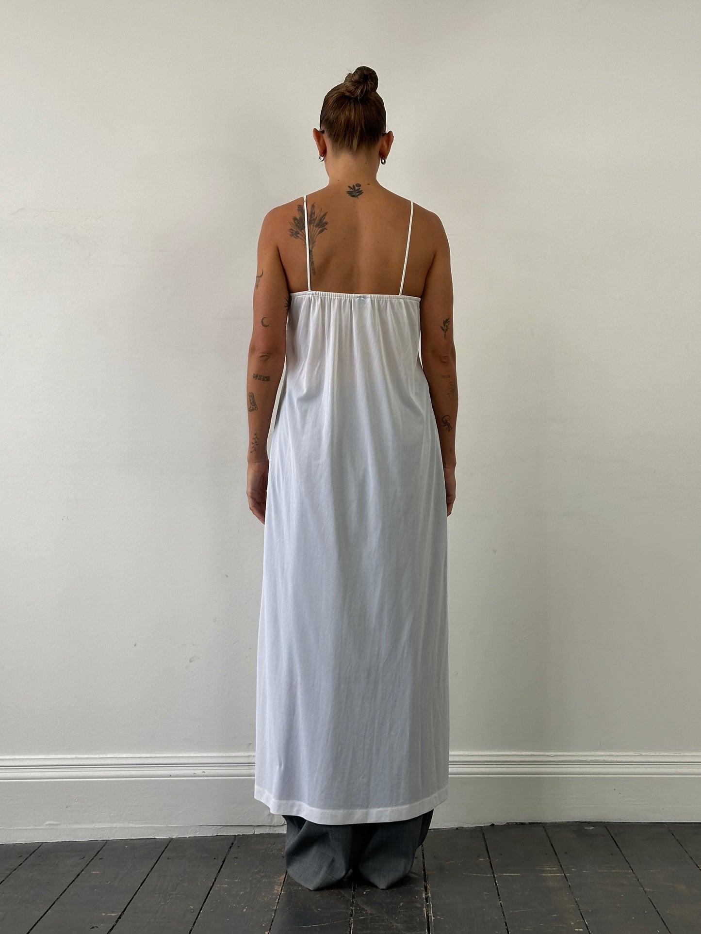 Vintage Sheer Maxi Slip Dress - S/M