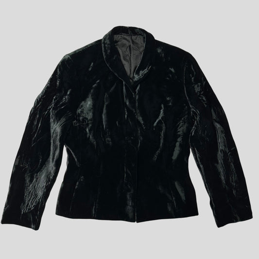 Gucci by Tom Ford 1999 Velour Velvet Runway Jacket - IT46 (UK10) | Default Title, Black