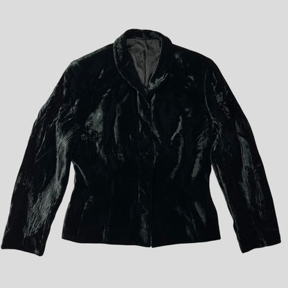 Gucci by Tom Ford 1999 Velour Velvet Runway Jacket - IT46 (UK10) | Default Title, Black