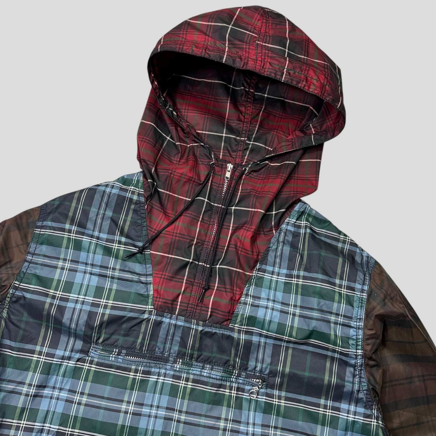Comme Des Garçons SHIRT 2012 Runway Plaid Panelled Nylon Anorak - S/M