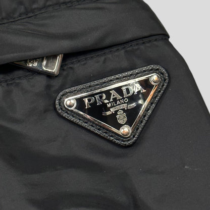 Prada Milano 2014 Nero Black Nylon Windbreaker - L