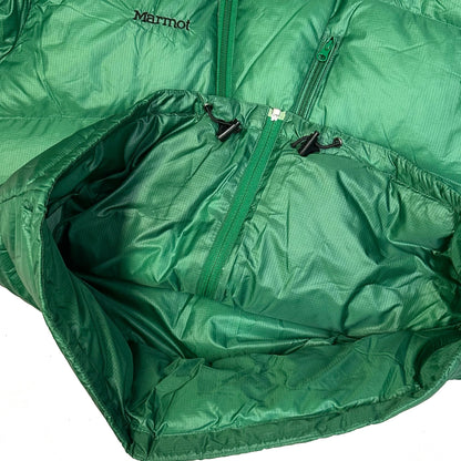Marmot Asymmetrical Down Puffer Jacket In Green ( L )