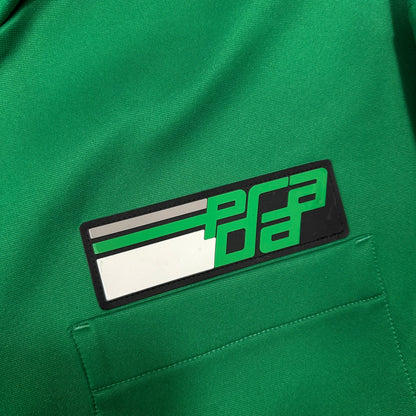 Prada 2018 Rubber Race Logo Technical Jersey Parka Jacket - XS (M) | Green