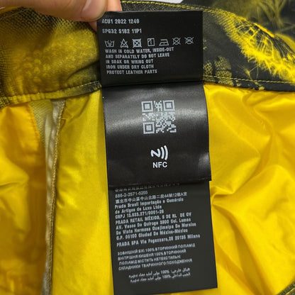 Prada x Raf Simons 2022 Re-Nylon Wolf Print Baggy Bermuda Shorts